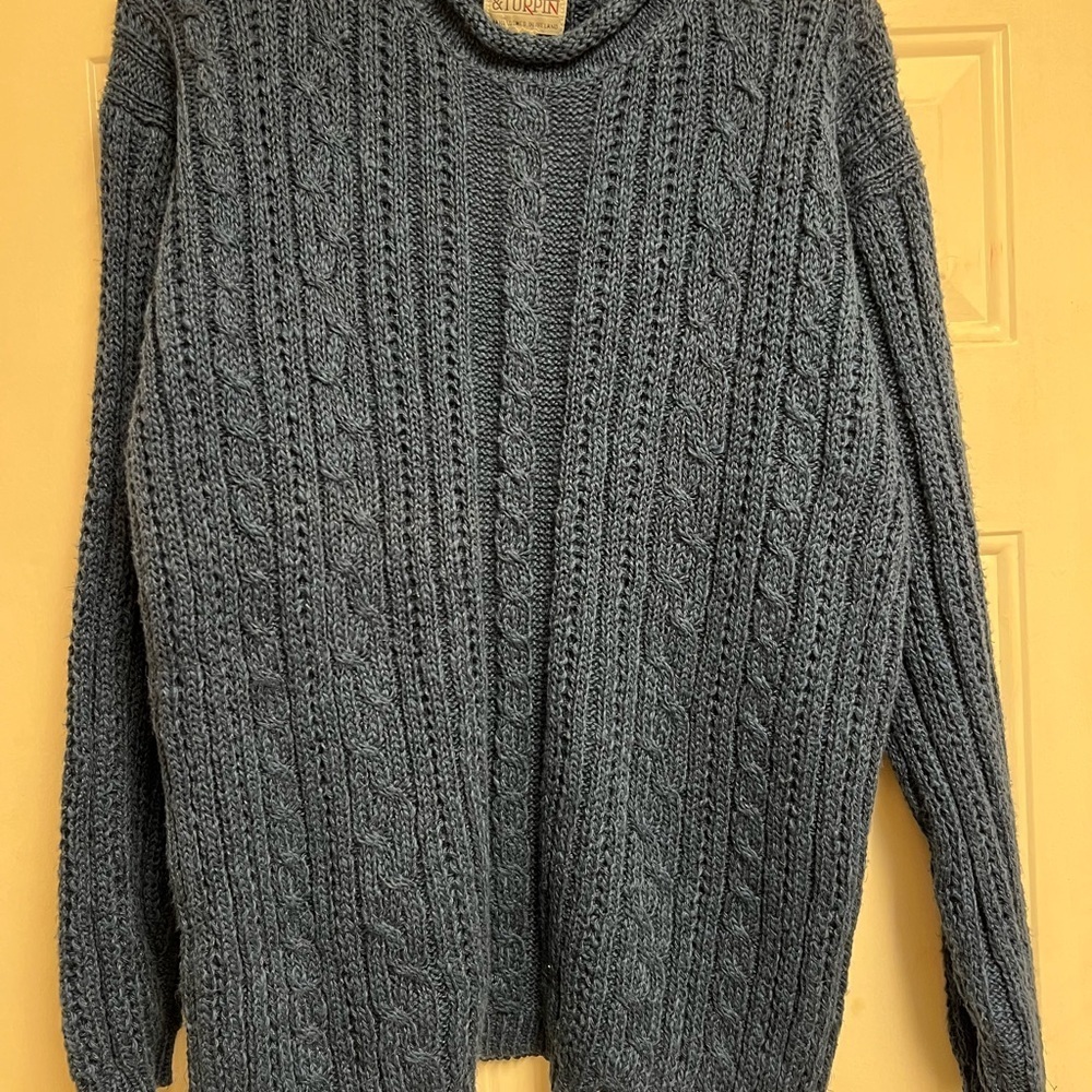 Hackett & Turpin Blue Ireland Cable Knit Sweater